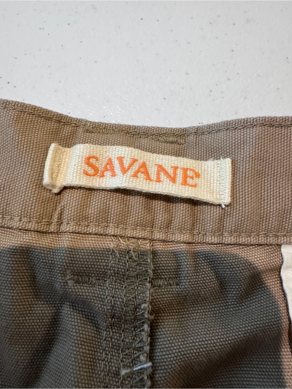 NWT Savane Men’s Hiking Cargo Shorts Khaki Size 36 100% Cotton - Picture 7 of 11